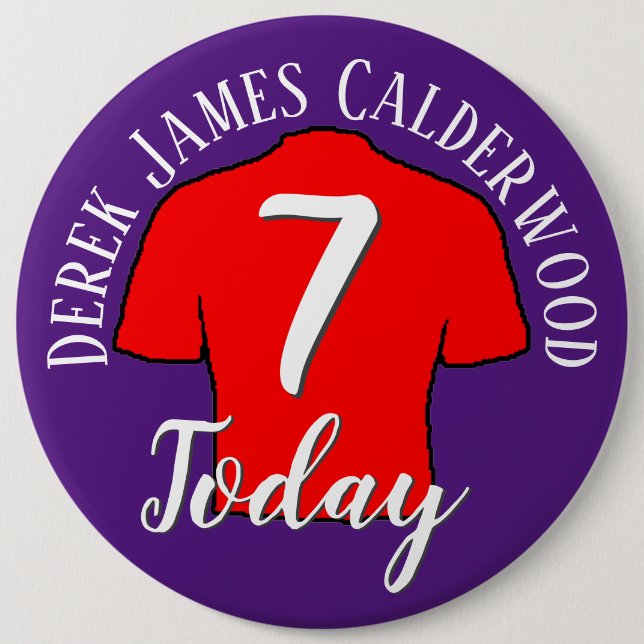 Fotbollsemblem i 7:e som ska anpassa sig knapp (Framsida)