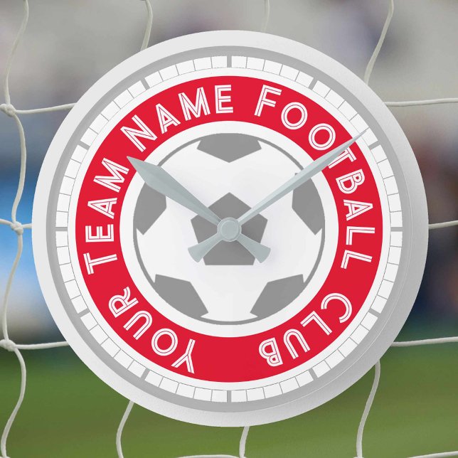 Fotbollsentusiast eller Fotbollsupportrar Rund Klocka (Skapare uppladdad)