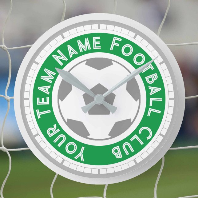 Fotbollsentusiast eller Fotbollsupportrar Rund Klocka (Skapare uppladdad)