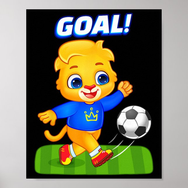 Fotbollsentusiast Idrottsspelare Lucas Spelar Fotb Poster (Framsidan)