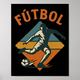 Fotbollsentusiastens retro vintage stil poster