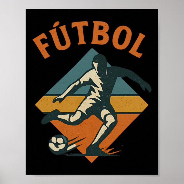 Fotbollsentusiastens retro vintage stil poster (Framsidan)