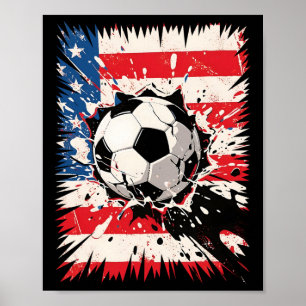 Fotbollsexplosion Cool Clash för sportfans och Pla Poster