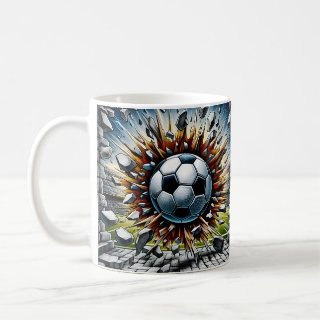 Fotbollsexplosion Kaffemugg (Vänster)