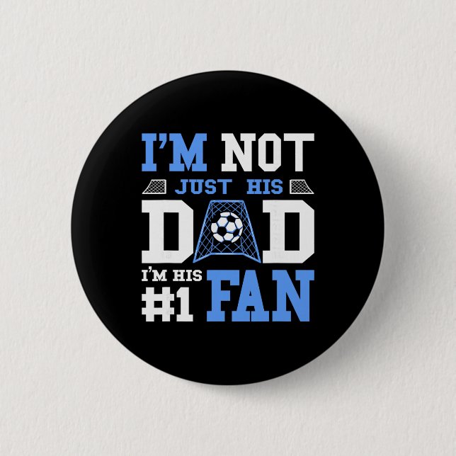 Fotbollsfadern Nummer 1 Fan - Fotbollspappa  Knapp (Framsida)