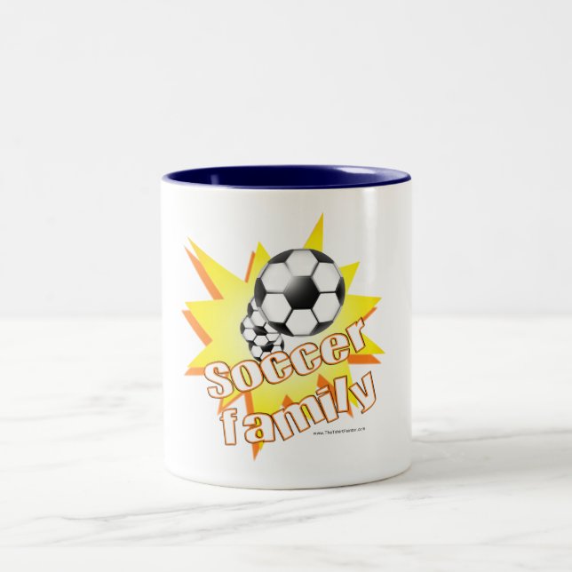 Fotbollsfamilj Två-Tonad Mugg (Center)