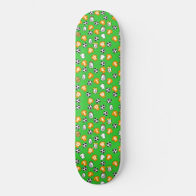 Fotbollsfan Fotbollsklubb Design Old School Skateboard Bräda 21,6 Cm (Framsida)