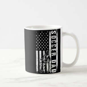 Fotbollsfar Usa Flagga Fotbollslag Fan Pappa Fäder Kaffemugg