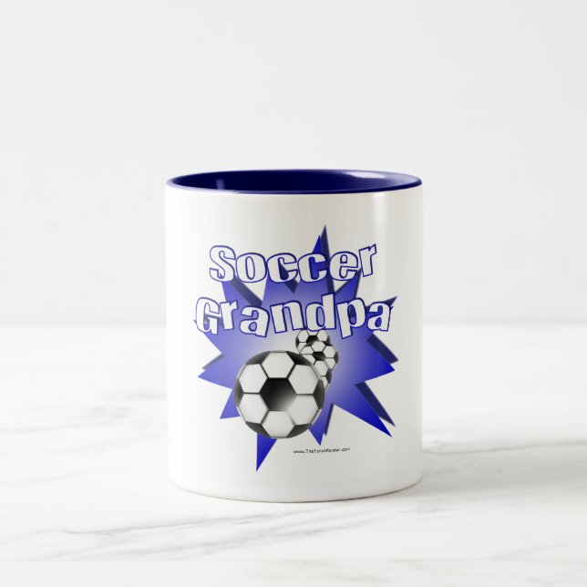Fotbollsfarfar Två-Tonad Mugg (Center)