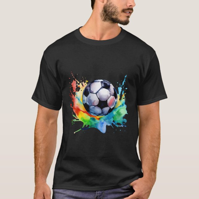 Fotbollsfärgsfotbollsfotbollsfotbollsfotbollsfotbo T Shirt (Framsida)