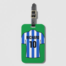 Fotbollsfartyg i Blue & White Rand Bagagebricka