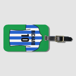 Fotbollsfartyg i Blue & White Rand Bagagebricka