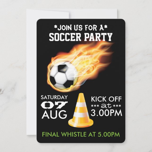 Fotbollsfest eller fotbollsparty inbjudningar (Framsida)