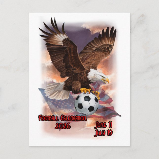Fotbollsfirande 2026 på helg vykort (Framsida)