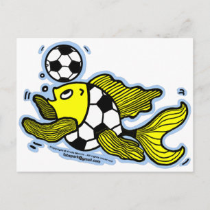 Fotbollsfisk - fotboll vykort