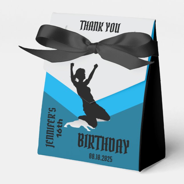 Fotbollsflicka, fotbollsspelargåva, födelsedag presentaskar (Framsidan Sidan)