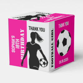Fotbollsflicka, fotbollsspelargåva, födelsedagsfav presentaskar