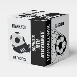 Fotbollsflicka, fotbollsspelargåva, födelsedagsfav presentaskar