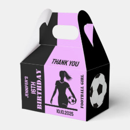 Fotbollsflicka, fotbollsspelargåva, födelsedagsfav presentaskar