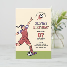 Fotbollsflicka Inbjudningar