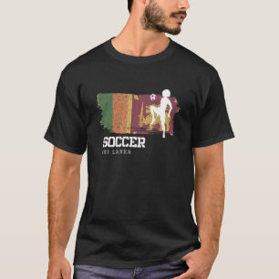 Fotbollsflickor i Sri Lanka Flagga Football Womens T Shirt