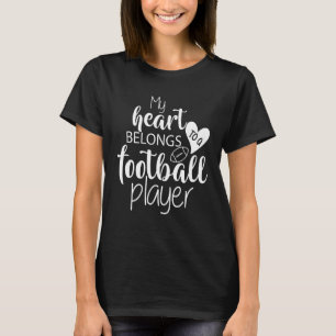 Fotbollsflickpojkvän par foo t shirt