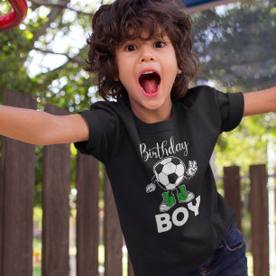 Fotbollsfödelsedags T-Shirt för pojkar