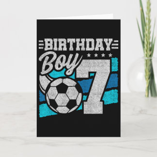 Fotbollsfödelsedagsfest - 7 år gammal pojke - 7-år kort