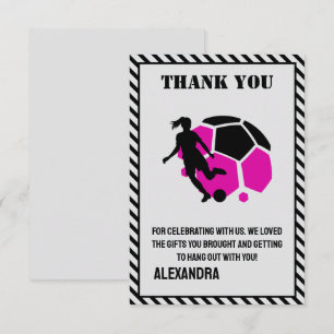 Fotbollsfödelsedagsfest, Fotbollsflicka spelare Tack Kort