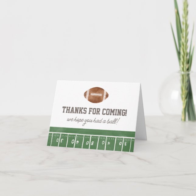 Fotbollsfödelsedagsfest Tack Kort (Framsida)