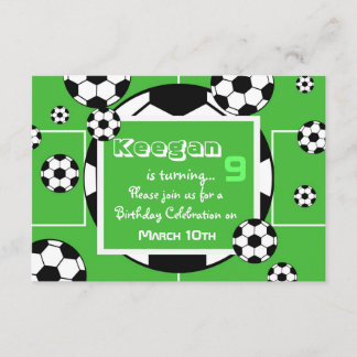 Fotbollsfödelsedagsinbjudan Inbjudningar