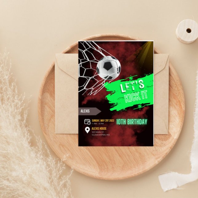 Fotbollsfödelsedagsinbjudningar,Fotbollsinbjudan  Inbjudningar (Skapare uppladdad)