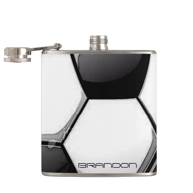 Fotbollsformad kolv fickplunta (Öppnad)