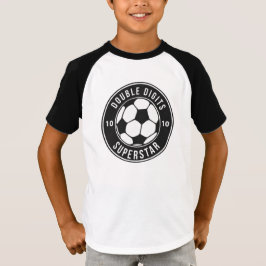 Fotbollsformat Dubbla Superstar 10:e BIRTHDAY T Shirt
