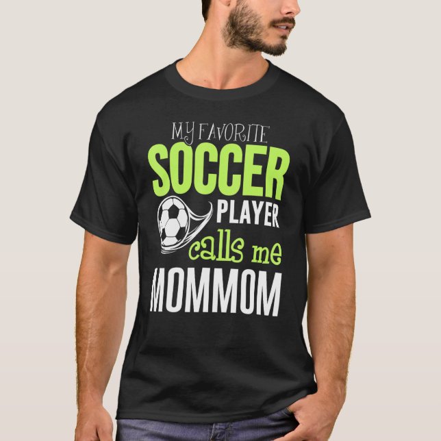 Fotbollsformat Mommom Design Min favoritspelare ri T Shirt (Framsida)