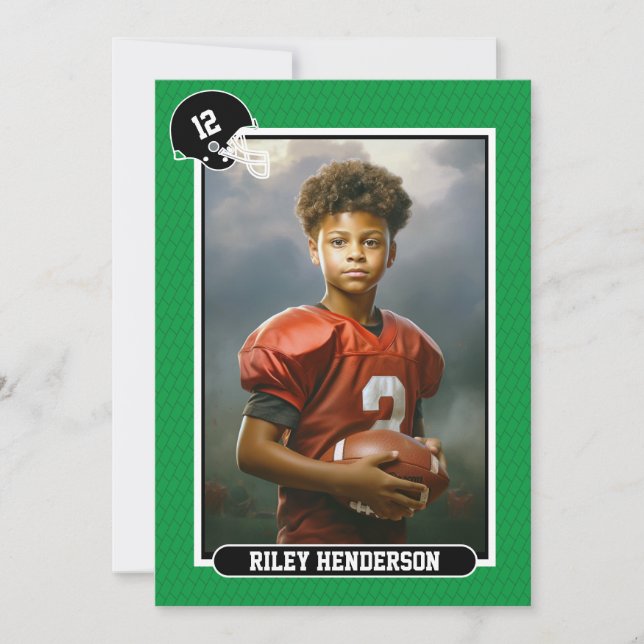 Fotbollsfotboll för sport, Födelsedagsfest Inbjudningar (Framsida)