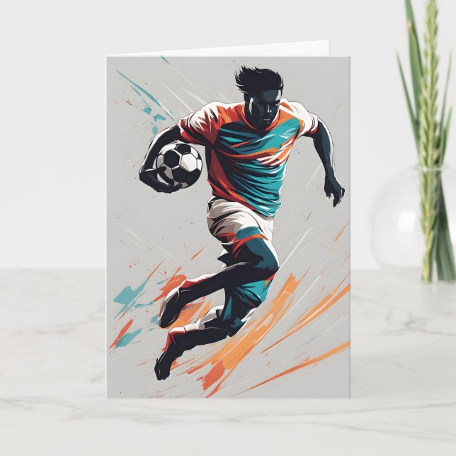 Fotbollsfotboll i Fars dag Kort (Framsida)