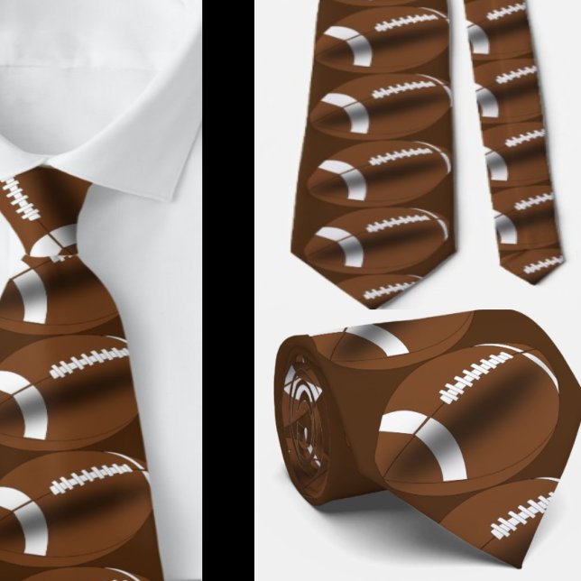 Fotbollsgåva - Football Neck Tie - Sports Necktie Slips (Skapare uppladdad)