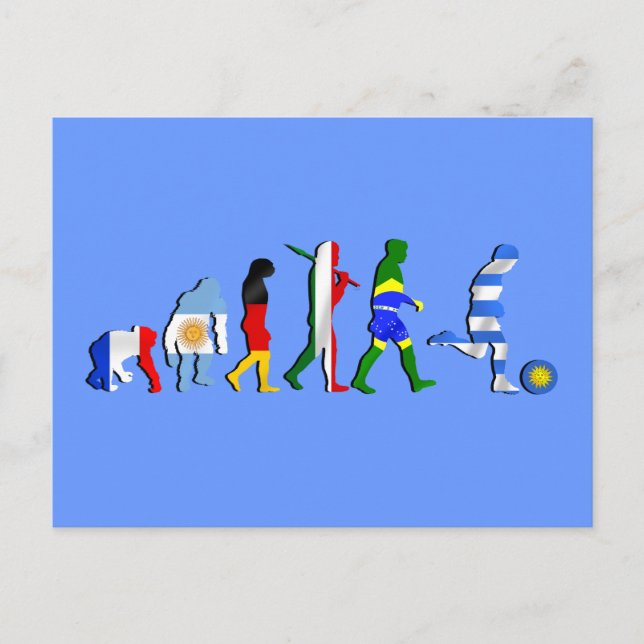 Fotbollsgåvor från Uruguay-fotbollen Evolution fut Vykort (Framsida)