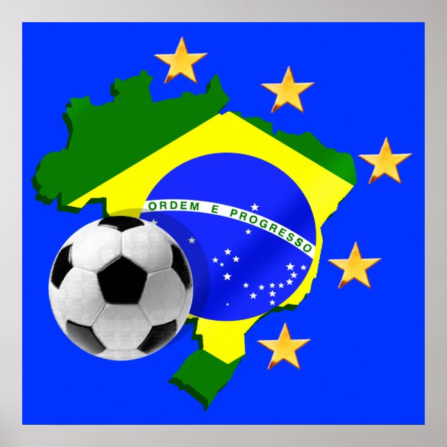Fotbollsgåvor med karta 5 stjärnor poster (Framsidan)