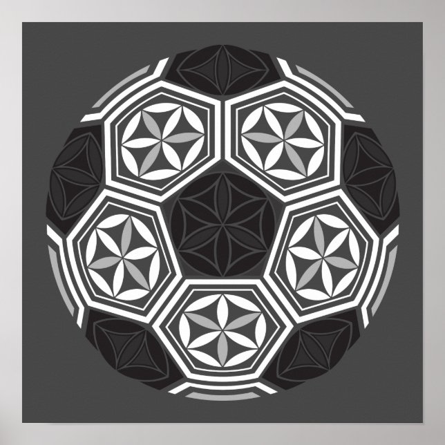 Fotbollsgeometri helig poster (Framsidan)