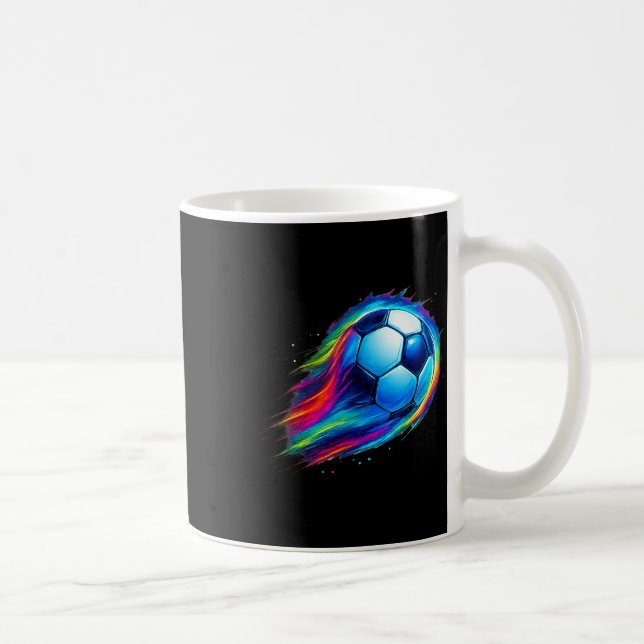 Fotbollsglädje Färgstark Effekt Tie Dye Känn Flöde Kaffemugg (Höger)
