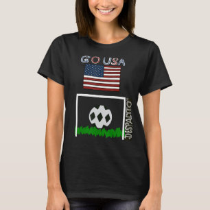 Fotbollsgrafik över USA flagga från Despate Go T Shirt