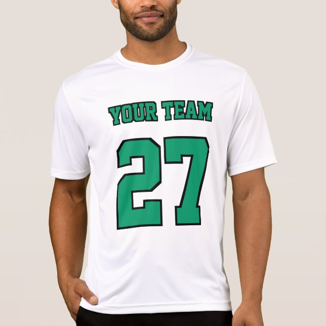 Fotbollsgruppens efternamn Grönt Stroke T Shirt (Framsida)