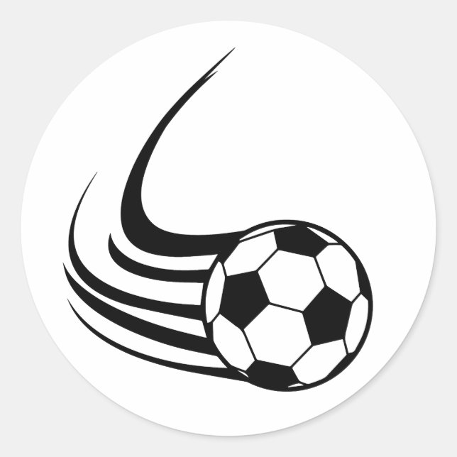 Fotbollshastighetskonst Runt Klistermärke (Framsida)