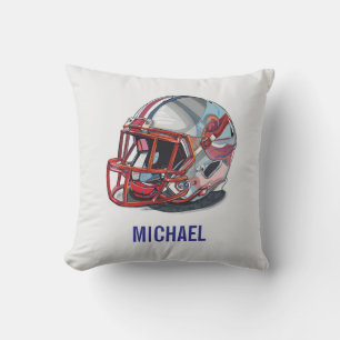 Fotbollshjälm Pop Art Motiverande Namn Kudde