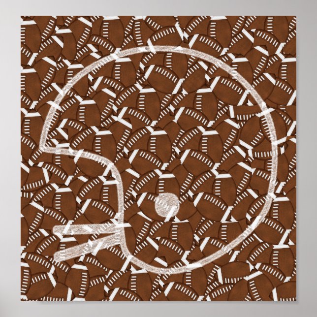 Fotbollshjälm Poster (Framsidan)