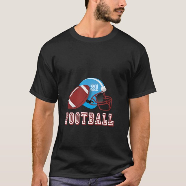 Fotbollshjälmen och boll t shirt (Framsida)
