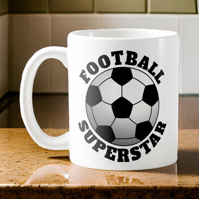 Fotbollsidrotten Superstar Sport Kaffemugg (Football Superstar Mug)