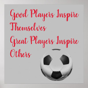 Fotbollsinspirationsoffertingspelare Poster